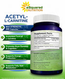 aSquared Nutrition Acetyl L-Carnitine capsules on a wooden table