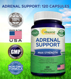aSquared Nutrition Adrenal Support Capsules with ingredients list