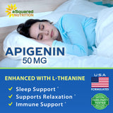 aSquared Nutrition Apigenin and L-Theanine Sleep Supplement capsules close-up
