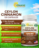 aSquared Nutrition Ceylon Cinnamon bottle with 120 capsules