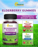 aSquared Nutrition Elderberry Gummies on a wooden table