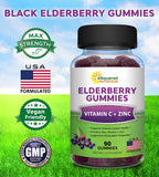 aSquared Nutrition Elderberry Gummies packaging with ingredients listed