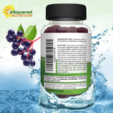 aSquared Nutrition Elderberry Gummies showing serving size