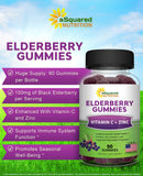 aSquared Nutrition Elderberry Gummies side view showing label