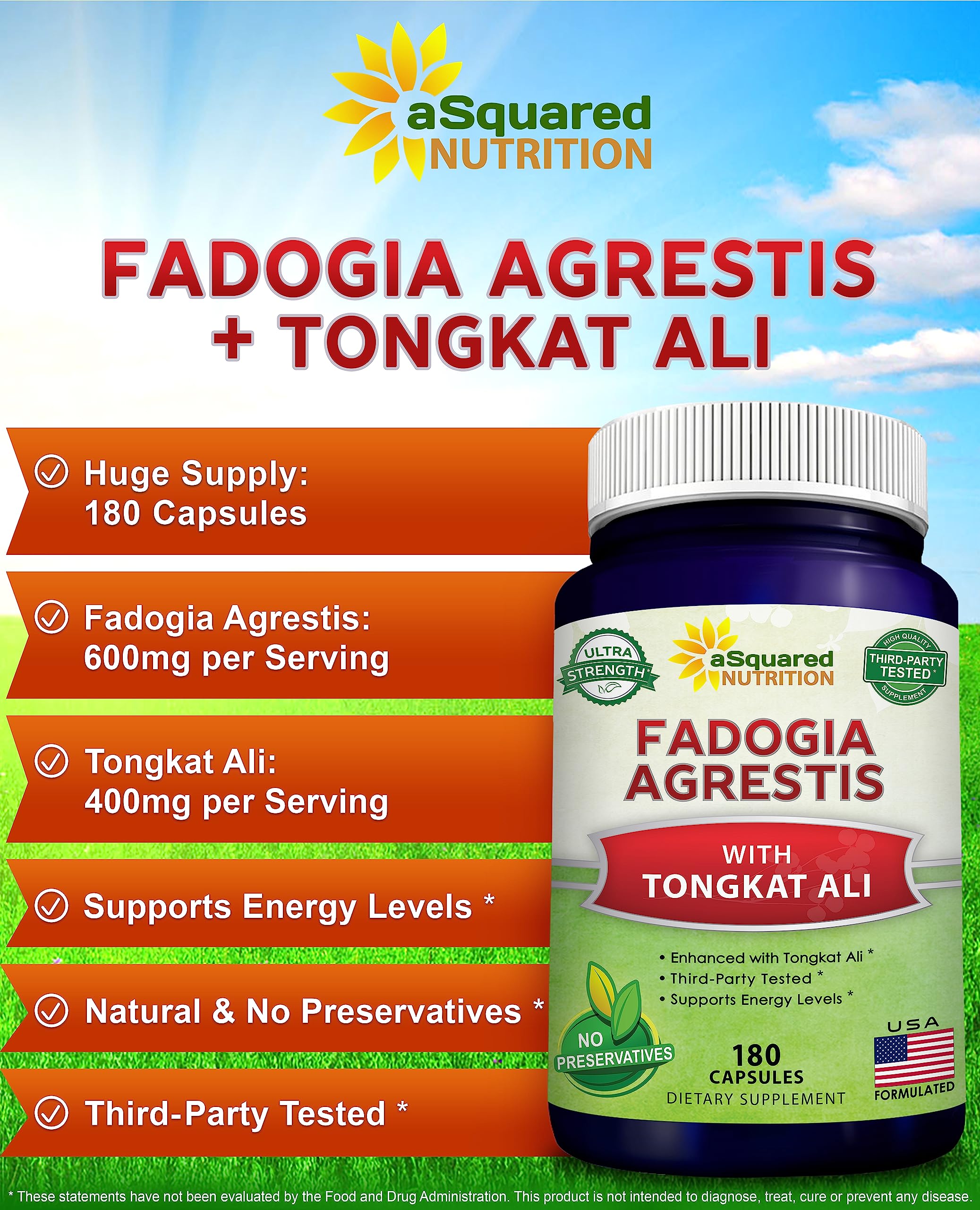 aSquared Nutrition Fadogia Agrestis + Tongkat Ali supplement side view