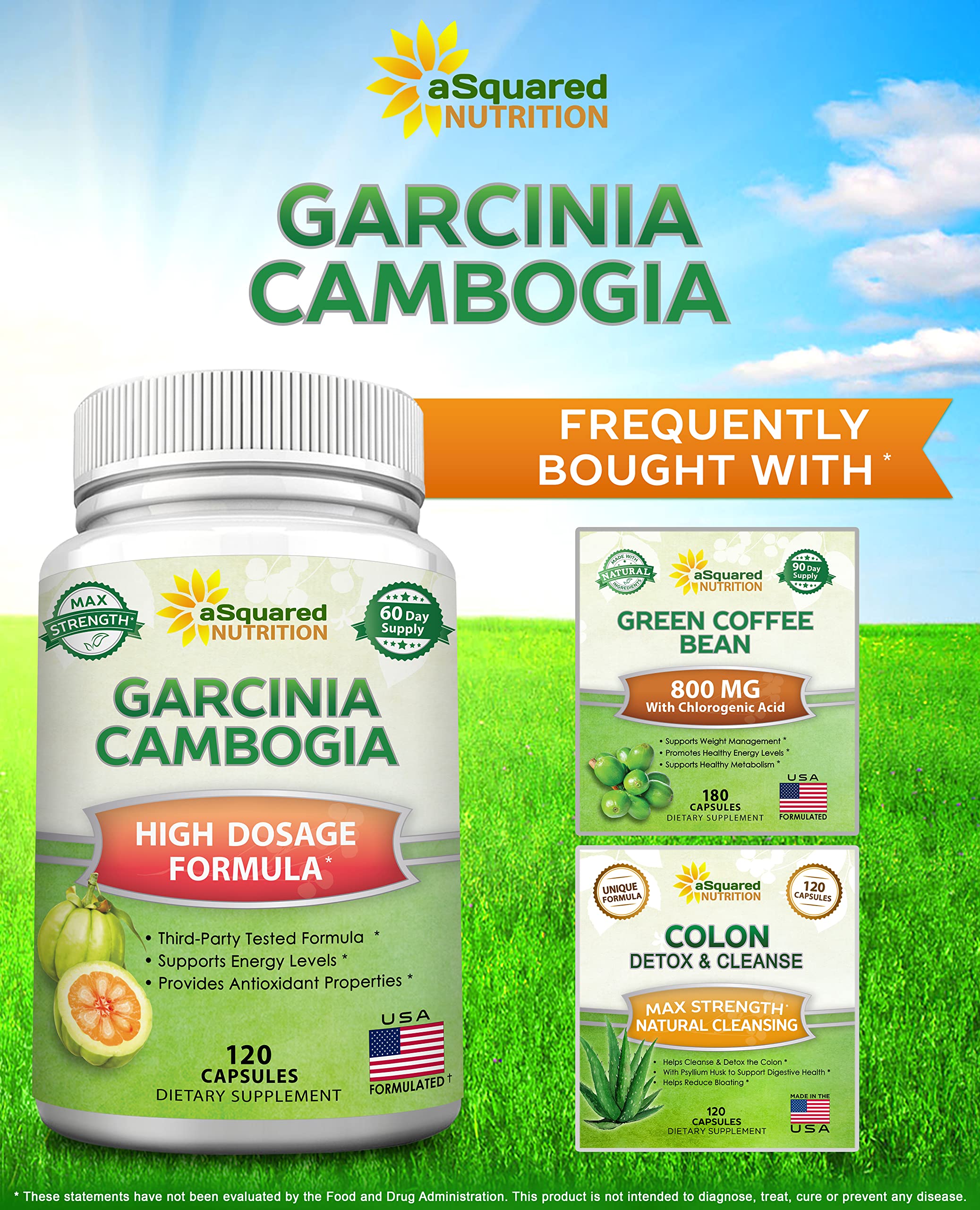 aSquared Nutrition Garcinia Cambogia 1600mg close-up of capsule