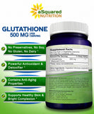 aSquared Nutrition Glutathione 500mg capsules on a wooden table