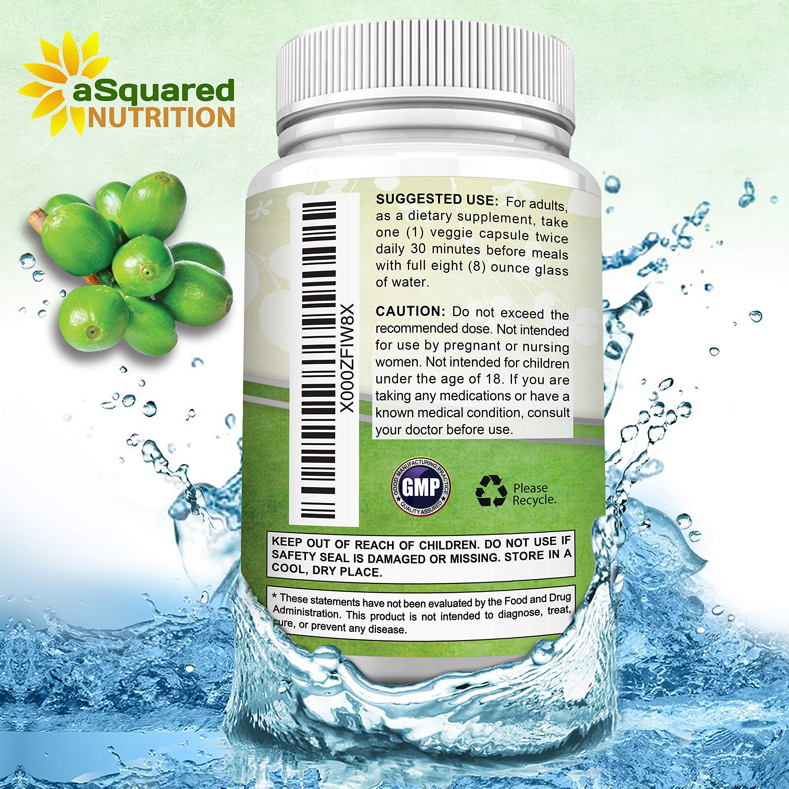 aSquared Nutrition Green Coffee Bean Extract capsule in hand