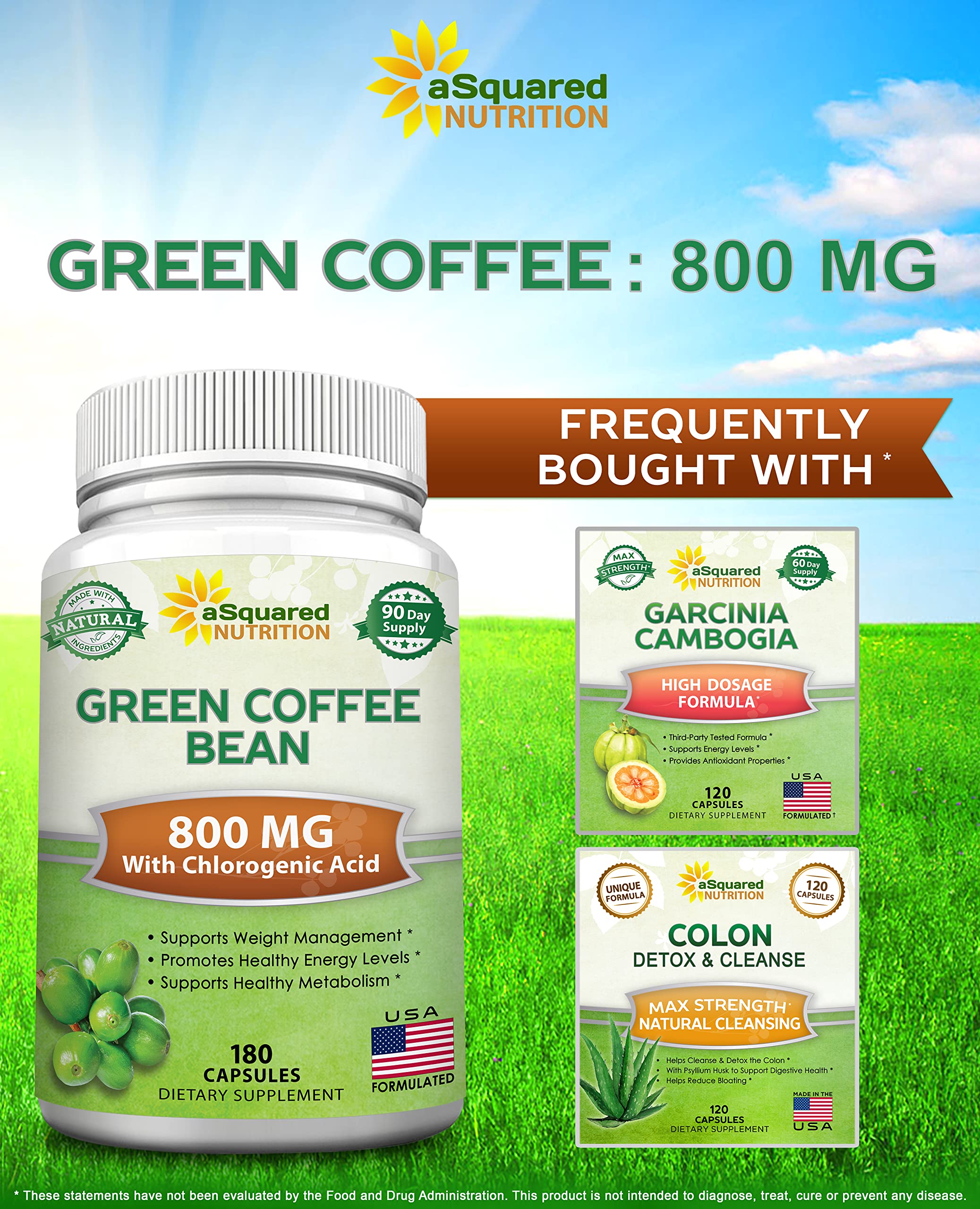 aSquared Nutrition Green Coffee Bean Extract ingredients list