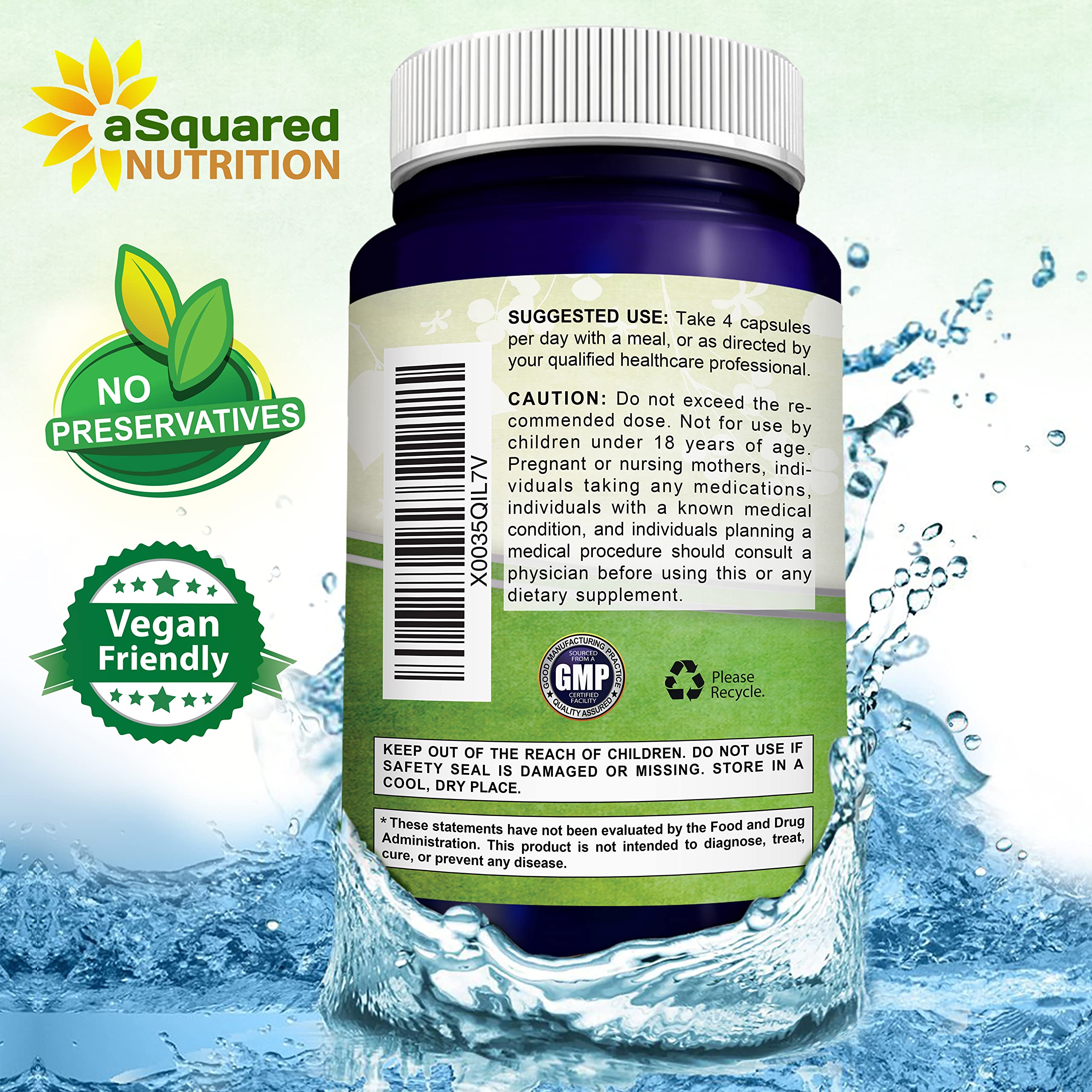 aSquared Nutrition Inositol Supplement capsules on a wooden table