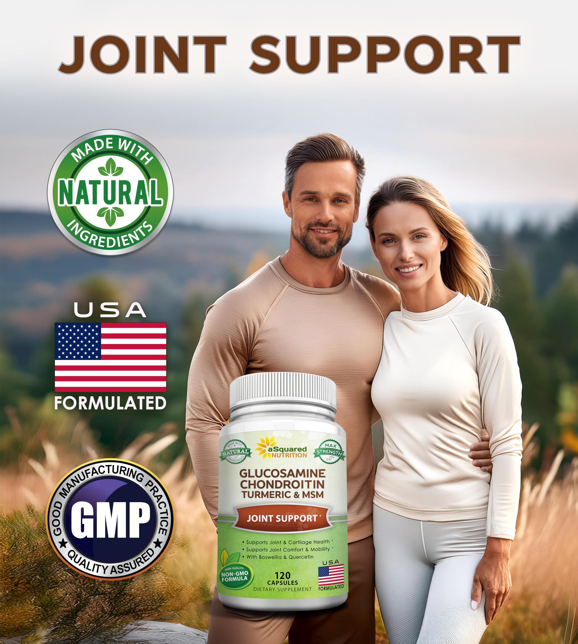aSquared Nutrition Joint Support Supplement bottle side view