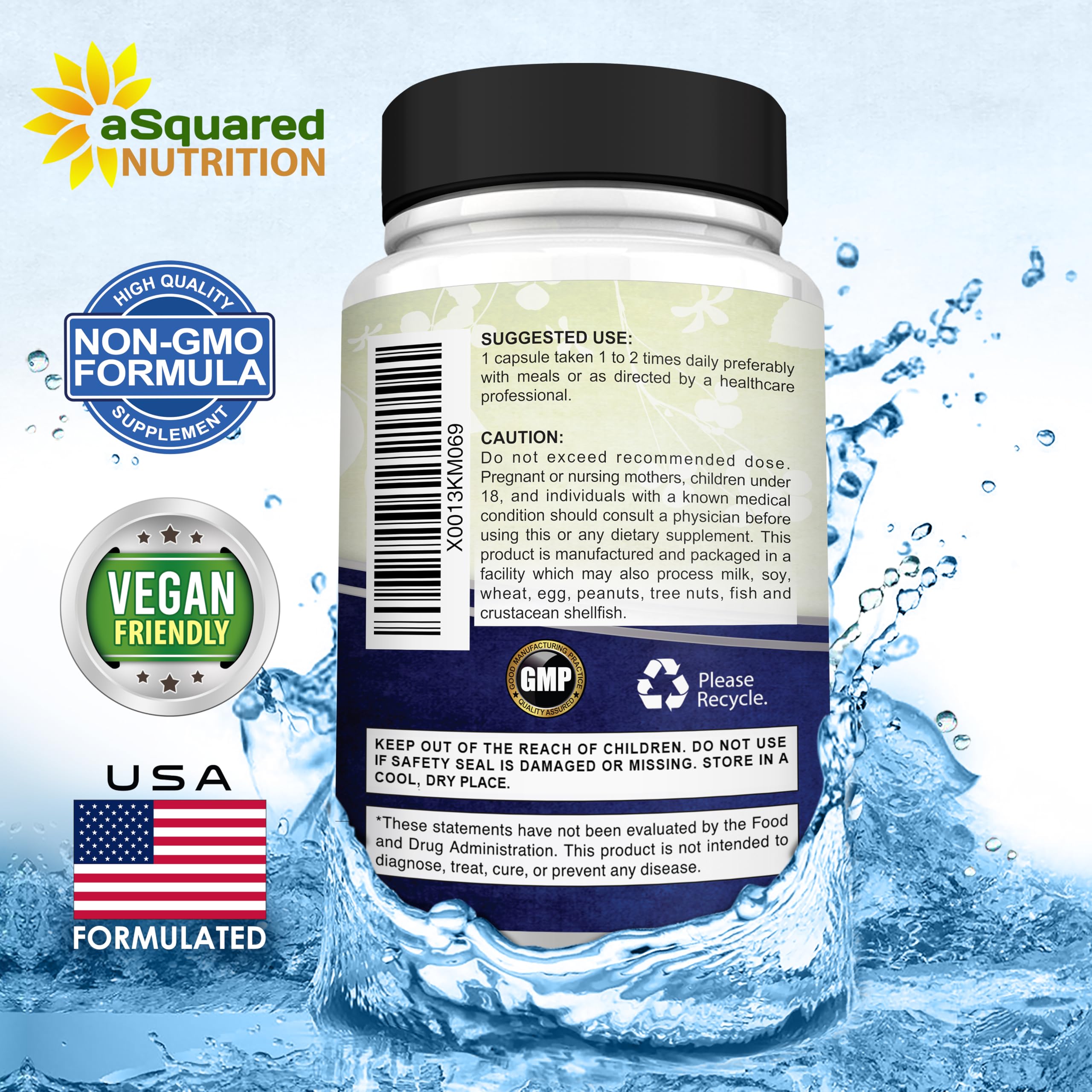 aSquared Nutrition Magnesium 500mg Capsules packaging