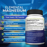 aSquared Nutrition Magnesium 500mg Capsules with measuring spoon
