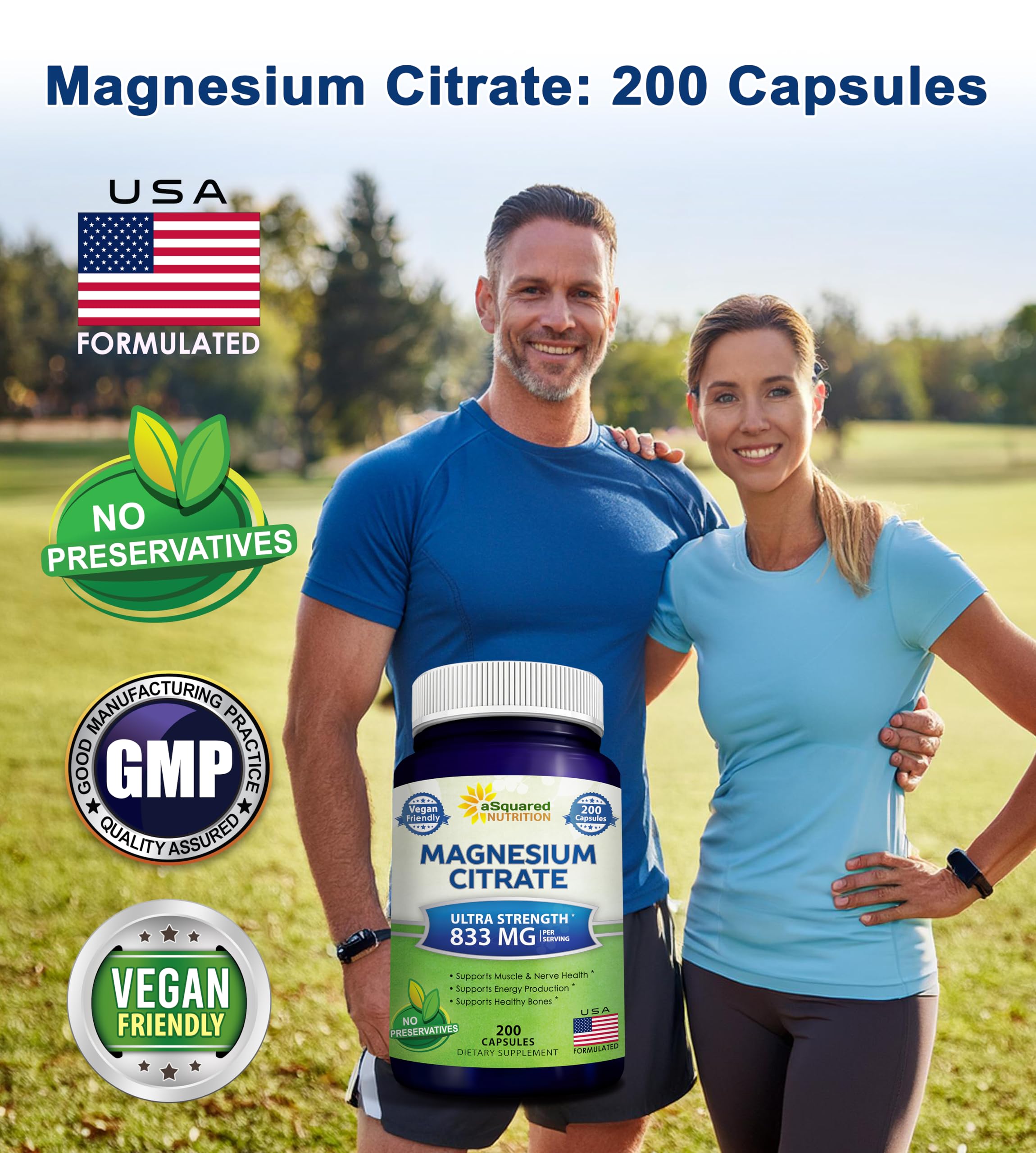 aSquared Nutrition Magnesium Citrate capsules close-up
