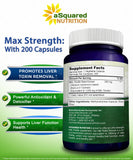 aSquared Nutrition Milk Thistle Extract 250mg packaging details