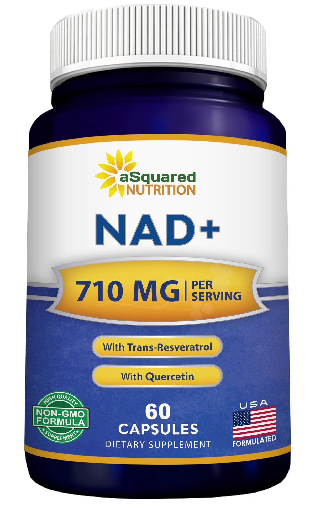 aSquared Nutrition NAD+ Supplement 710mg front view