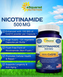 aSquared Nutrition Nicotinamide CoQ10 supplement ingredients list