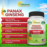 aSquared Nutrition Panax Ginseng Extract 1000mg bottle with label