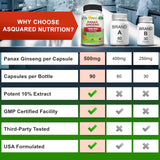 aSquared Nutrition Panax Ginseng Extract capsules close-up