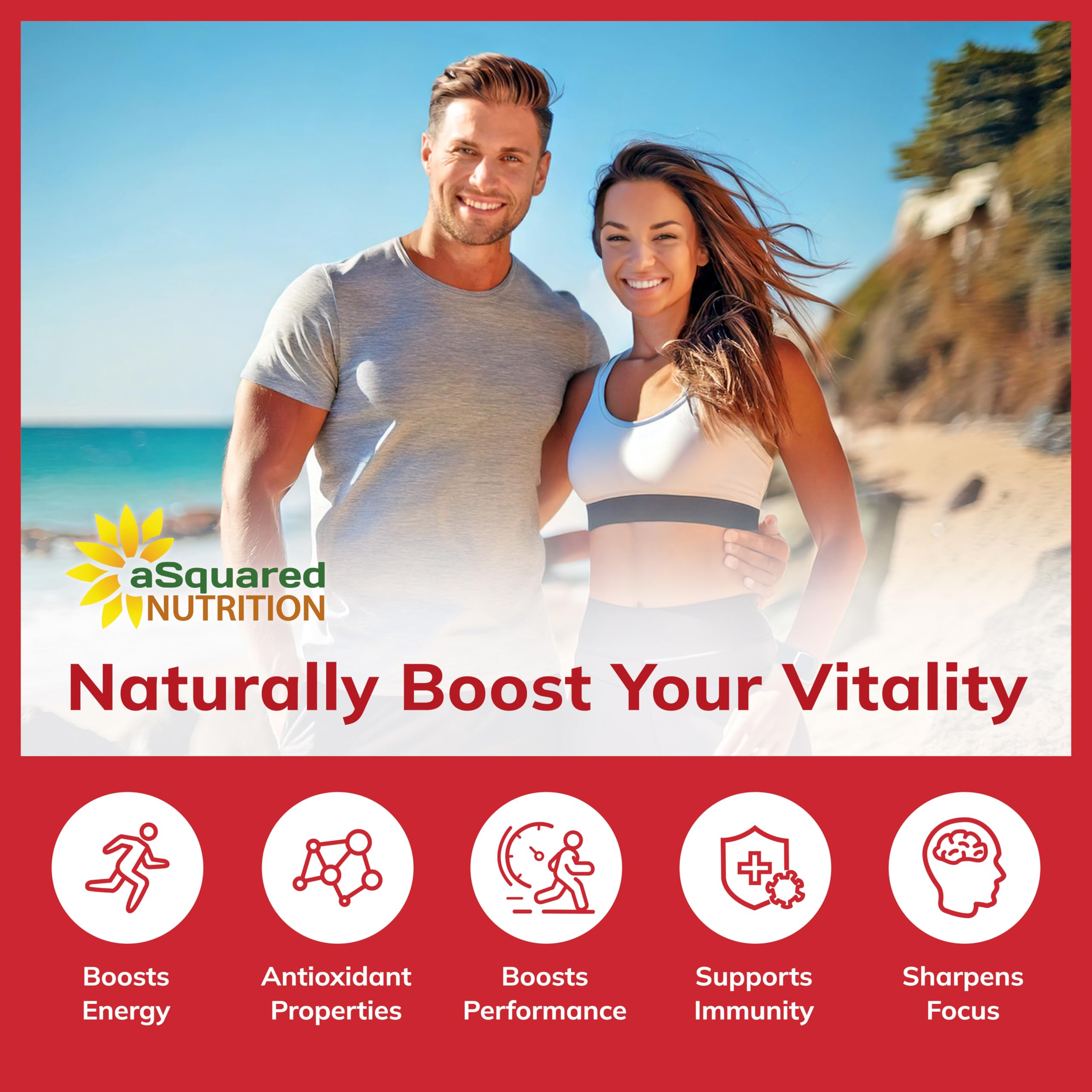 aSquared Nutrition Panax Ginseng Extract capsules with measuring spoon