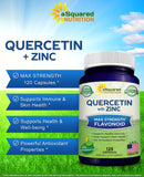 aSquared Nutrition Quercetin Supplement bottle side view