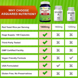 aSquared Nutrition Red Yeast Rice 1800mg bottle with a green plant background