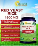 aSquared Nutrition Red Yeast Rice 1800mg bottle with label