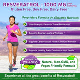 aSquared Nutrition Resveratrol 1000mg 180 Capsules side view