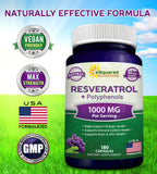 aSquared Nutrition Resveratrol 1000mg supplement with measuring spoon