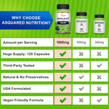 aSquared Nutrition Shilajit Extract 1000mg bottle side view