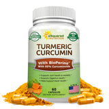aSquared Nutrition Turmeric Curcumin 1300mg front view of bottle