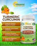 aSquared Nutrition Turmeric Curcumin capsules displayed with other supplements