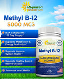 aSquared Nutrition Vitamin B12 Methyl 5000mcg 120 Tablets back view