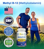aSquared Nutrition Vitamin B12 Methyl 5000mcg 120 Tablets bottle with cap