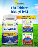aSquared Nutrition Vitamin B12 Methyl 5000mcg 120 Tablets with other supplements