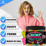 Assorted Healthergize Hemp Gummies in a bowl