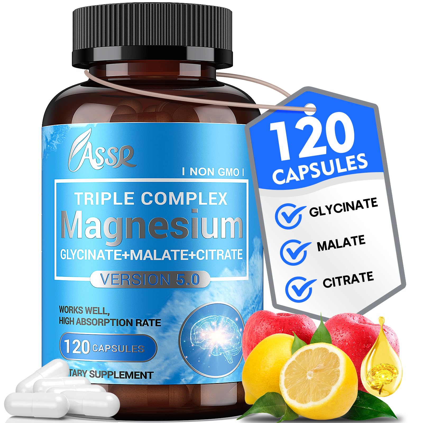 ASSR Magnesium Complex 300mg capsules front view