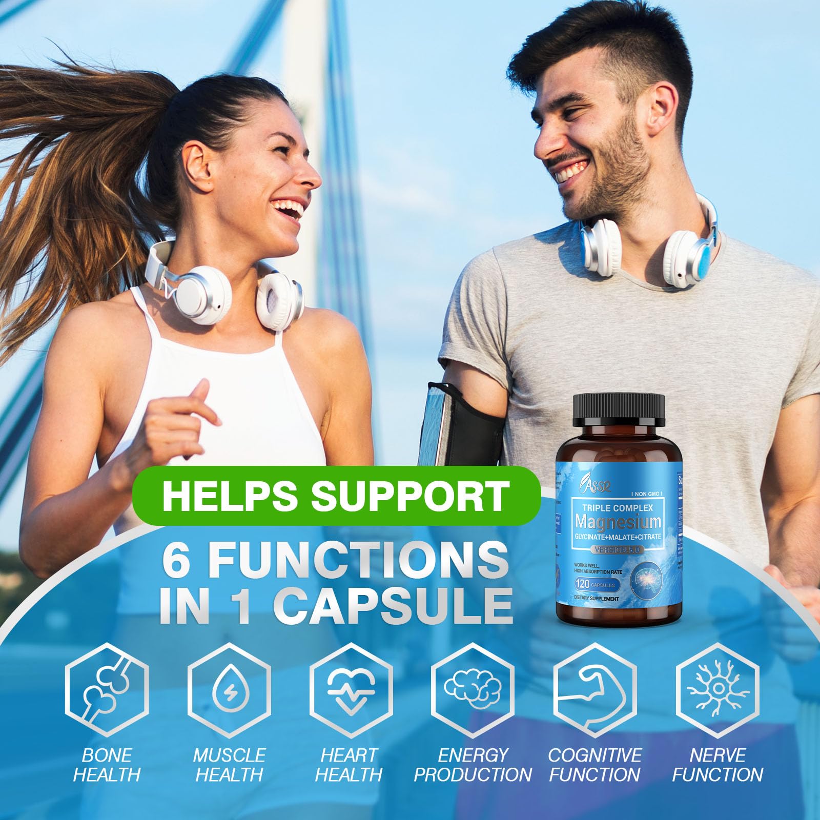 ASSR Magnesium Complex 300mg capsules with packaging