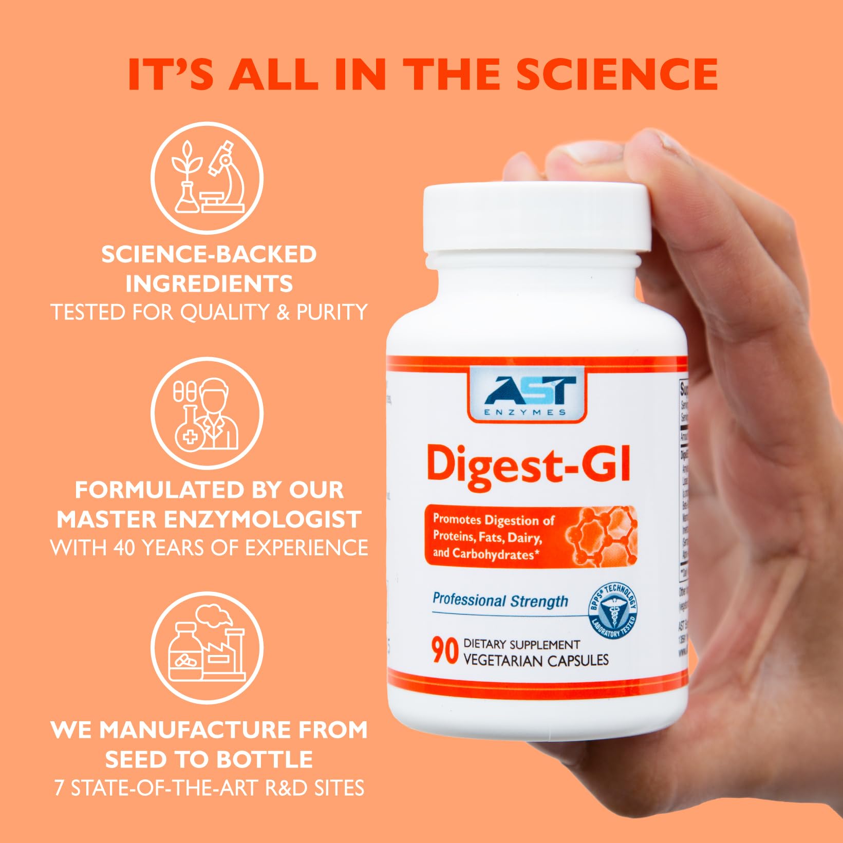 AST Enzymes daily-GI supplement back view