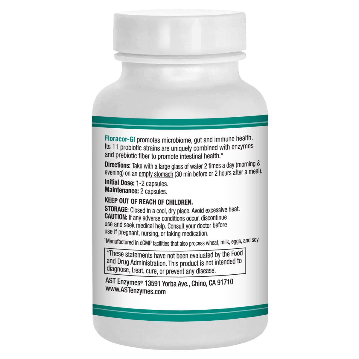 AST Enzymes Floracor-GI Multi-Enzyme Supplement packaging
