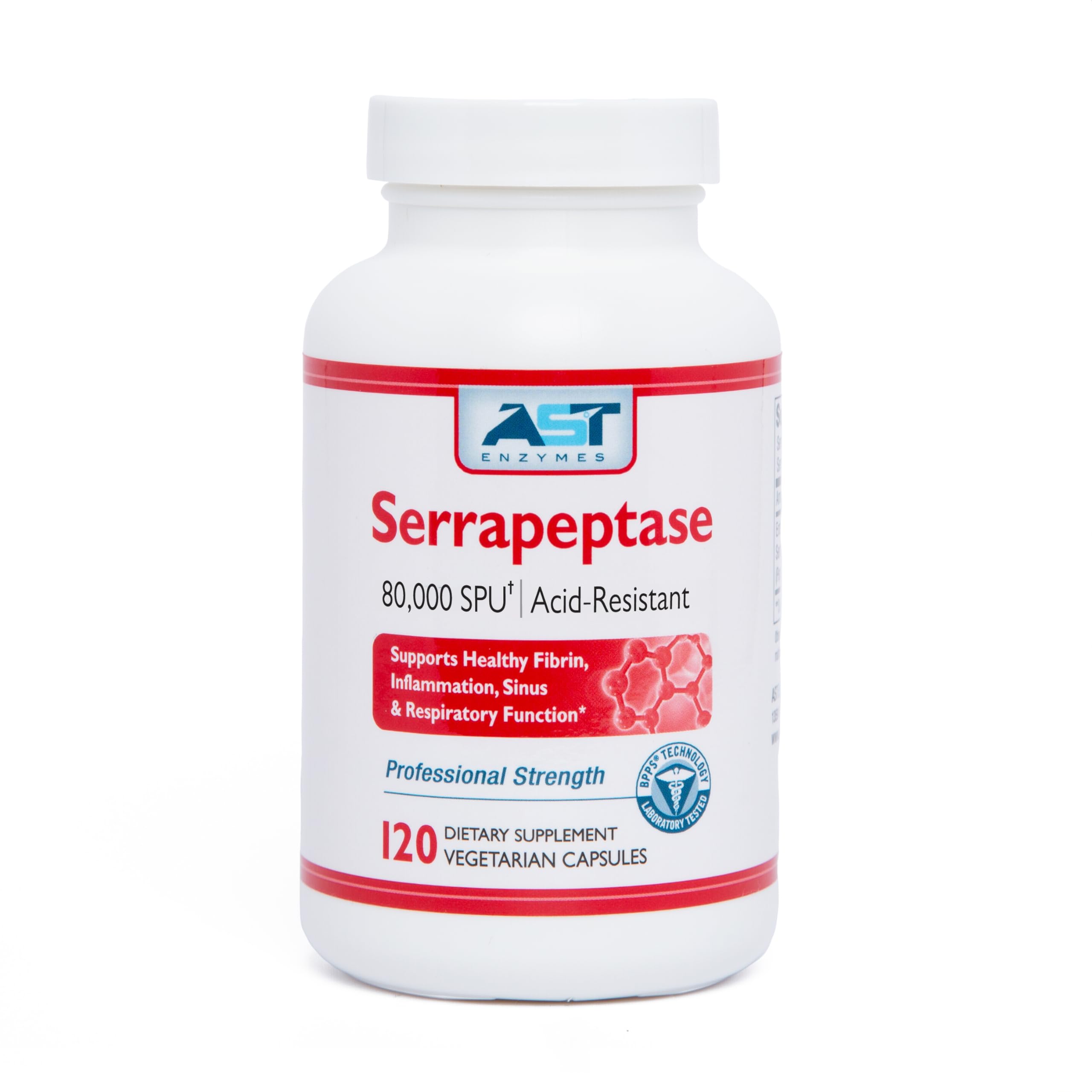 AST Enzymes Serrapeptase Multi-Enzyme Supplement front view