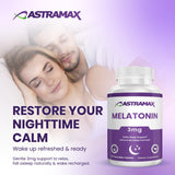 Astramax Melatonin 3mg chewable tablets back view