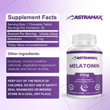 Astramax Melatonin 3mg chewable tablets packaging