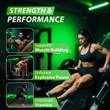 Asumtal Creatine Monohydrate Gummies green apple flavour close-up