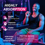 Asumtal Creatine Monohydrate Gummies on a gym bench