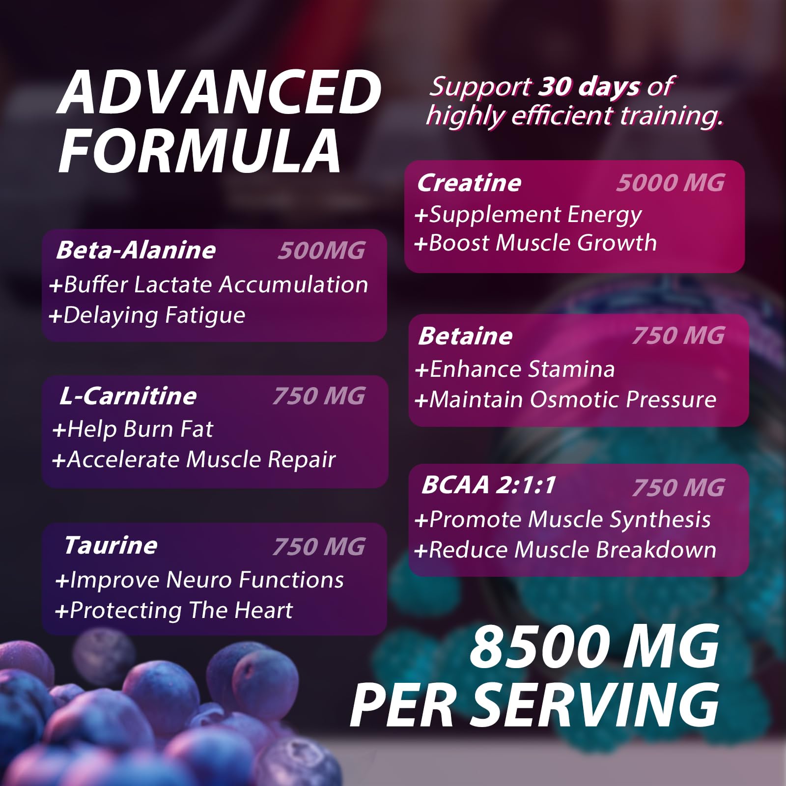Asumtal Creatine Monohydrate Gummies with BCAA and L-Carnitine