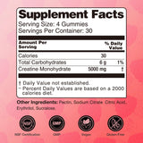 Asumtal Pure Creatine Gummies showing serving size
