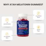 ATAH VEDIC SECRETS Melatonin Gummies 10mg Blueberry gummies close-up