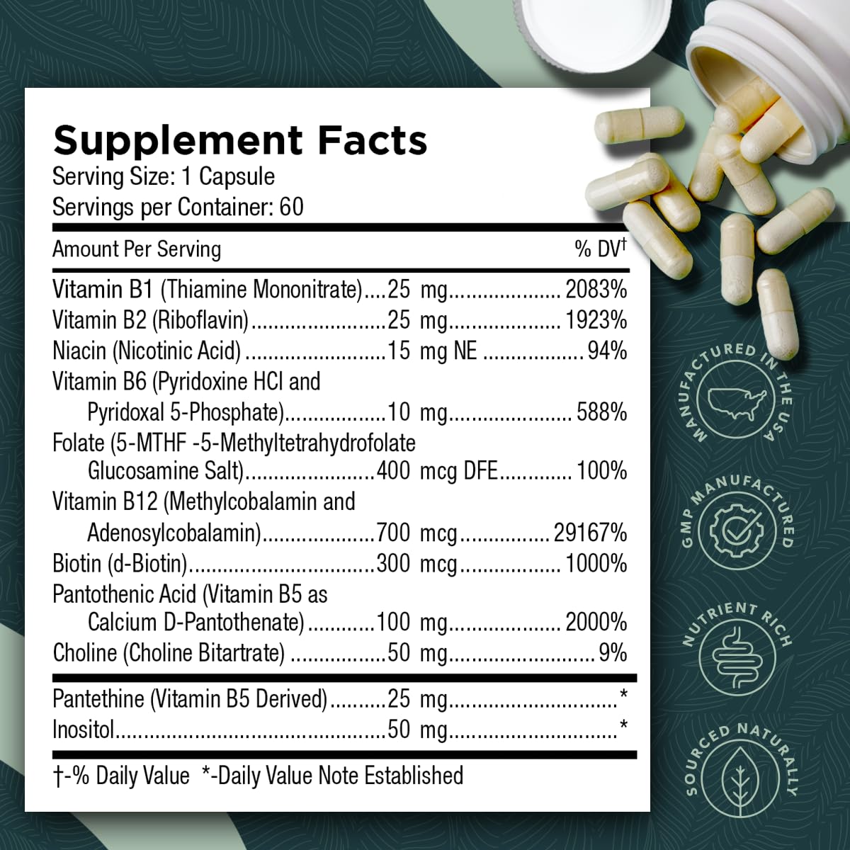 Athelas Neutraceuticals Tri-Methyl+ B Complex with other vitamins