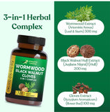 Athletic Choice Wormwood Black Walnut Clove Supplement bottle with label